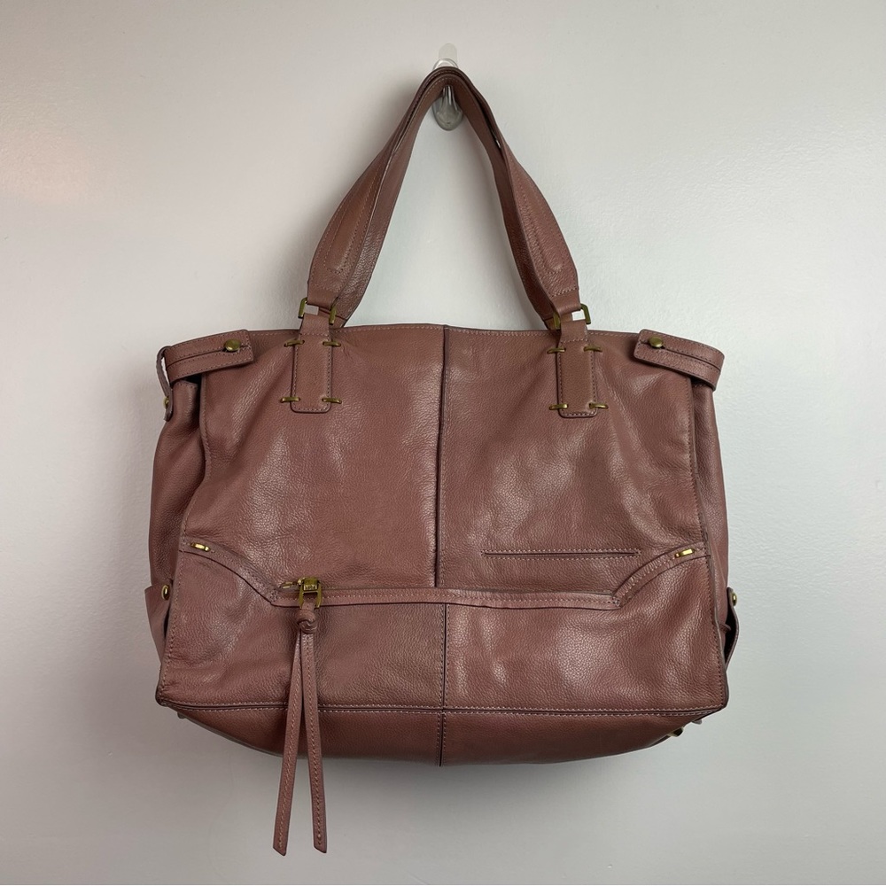 Kooba Dusty Rose Soft Pebbled Leather Large Purse Tote
